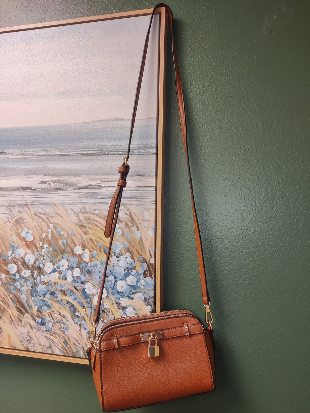 41 Hawthorn Tan Leather Crossbody Bag with Gold Hardware